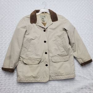 L.. Bean VTG Canvas Barn Coat Adirondack Womens XL Insulated Quilted Lining